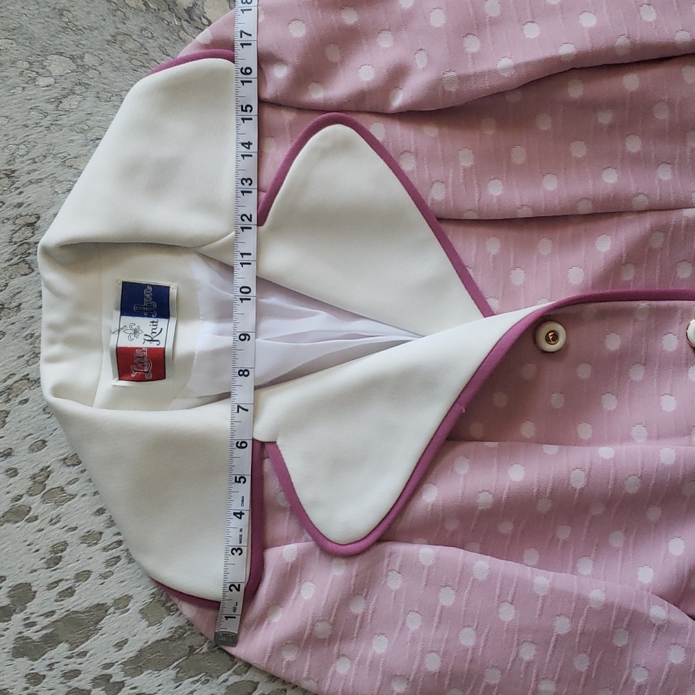 *SOLD* Lilli Ann Knit Vintage Jackie O Polka Dot Coat - Picture 11 of 11